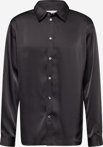 Regular fit Camicia di Han Kjøbenhavn in nero: frontale