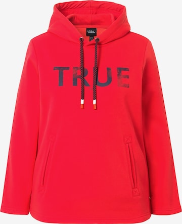 Sweat-shirt Ulla Popken en rouge : devant