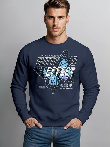 Neverless Sweatshirt 'Butterfly'‌‌‌‌ in Blau