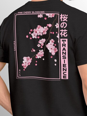 Neverless Shirt 'Kirschblüten' in Black