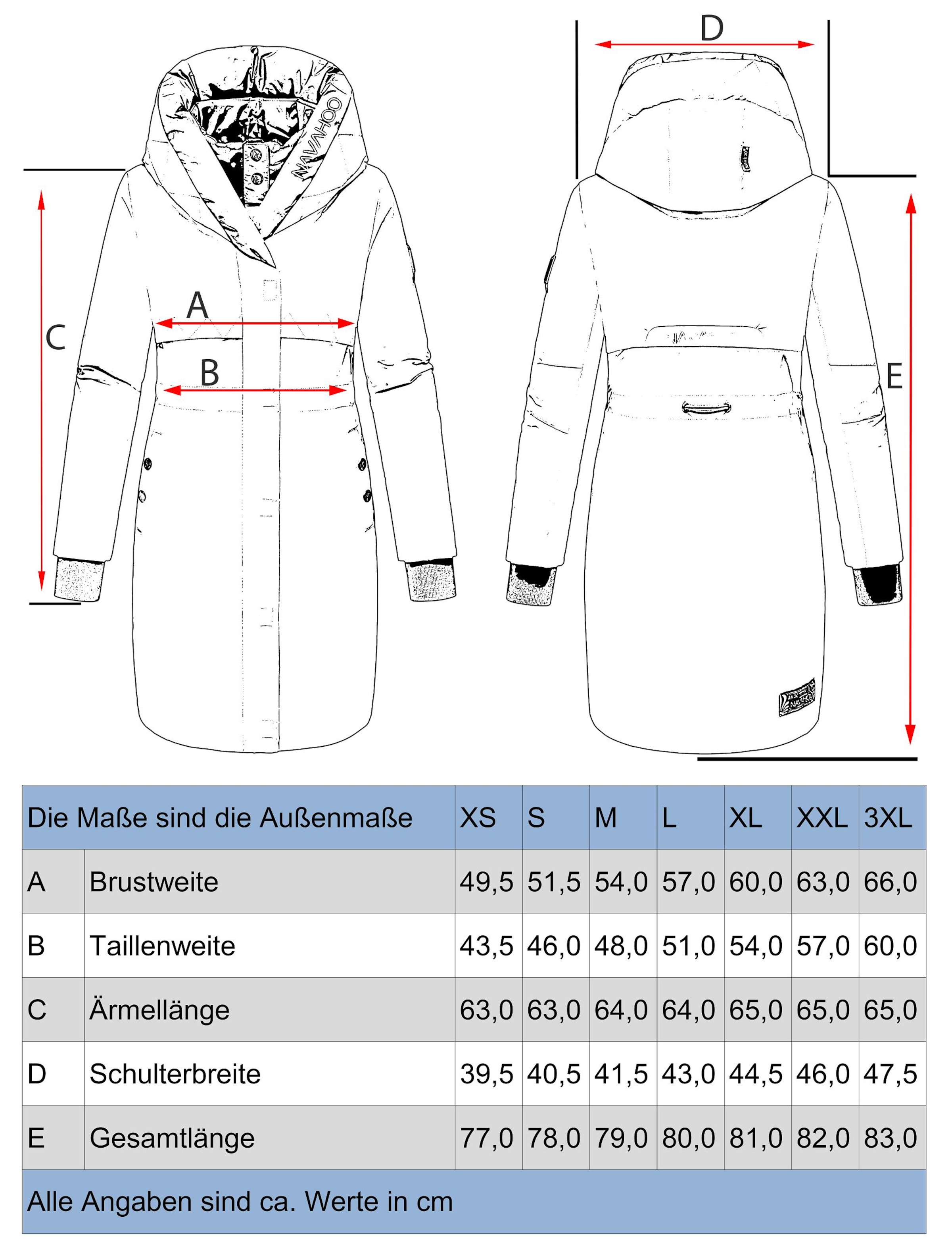Cappotto invernale 'Snowelf' di NAVAHOO in blu