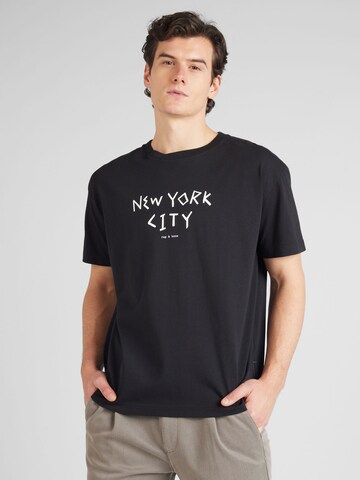 T-Shirt 'NY' rag & bone en noir : devant