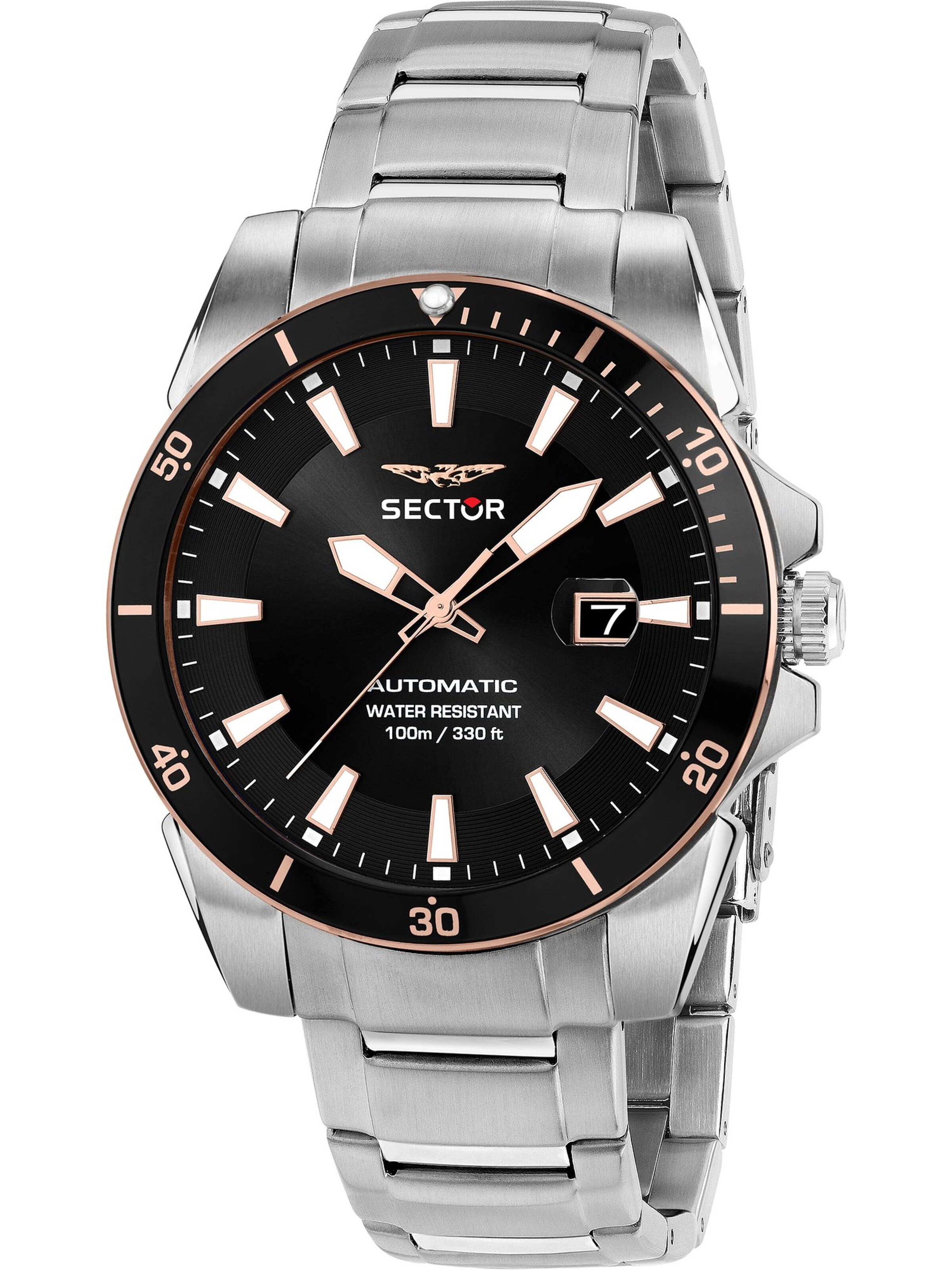 SECTOR Analog Watch in Silver: front