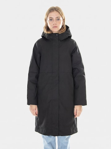 elvine Winterjas 'W´s Jacket Elvira Black Smart Cotton Blend' in Zwart: voorkant