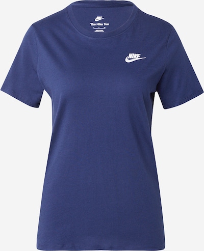 Marškinėliai 'Club Essential' iš Nike Sportswear, spalva – tamsiai mėlyna / balta, Prekių apžvalga
