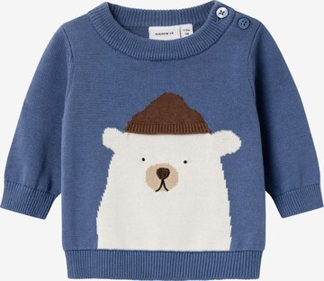 Pull-over 'SENIS' NAME IT en bleu : devant