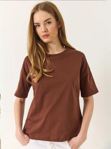 Bianco Lucci Shirt in Bruin: voorkant