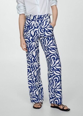 MANGO Regular Broek 'Travel' in Blauw: voorkant