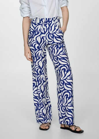 MANGO Regular Broek 'Travel' in Blauw: voorkant