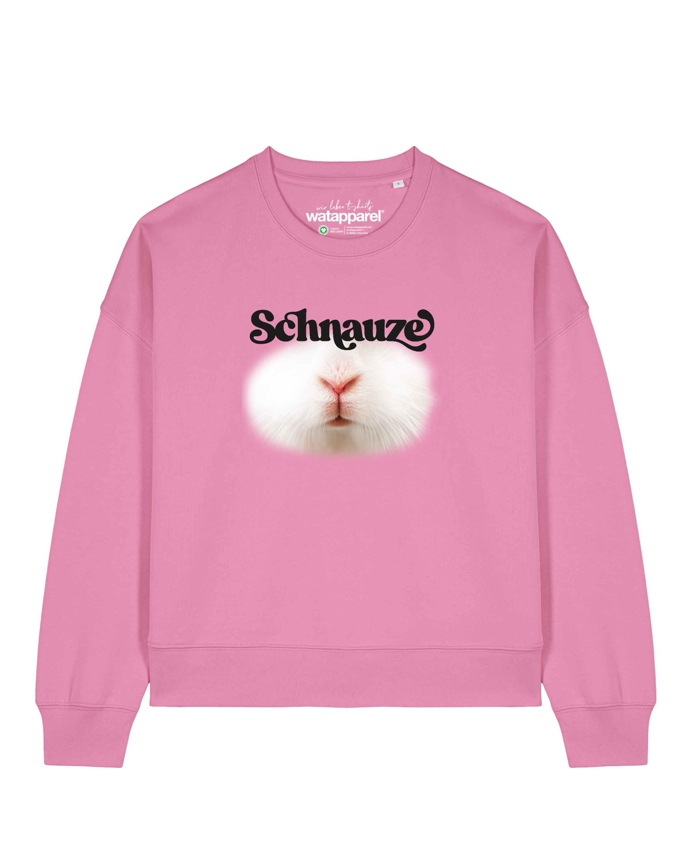 Watapparel Sweatshirt 'Schnauze' in Pink: front