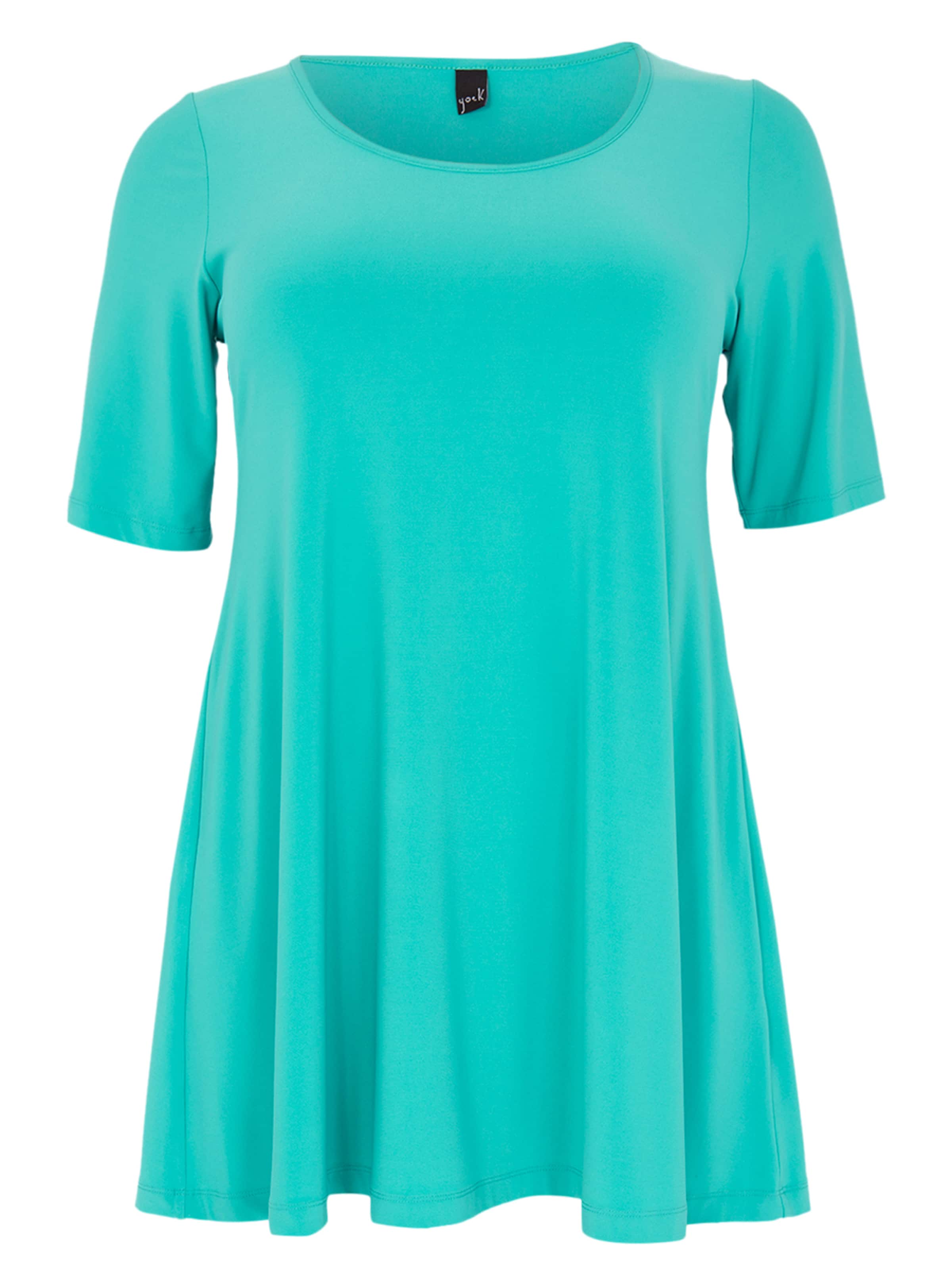 YOEK Shirt 'Lang' in Blauw: voorkant