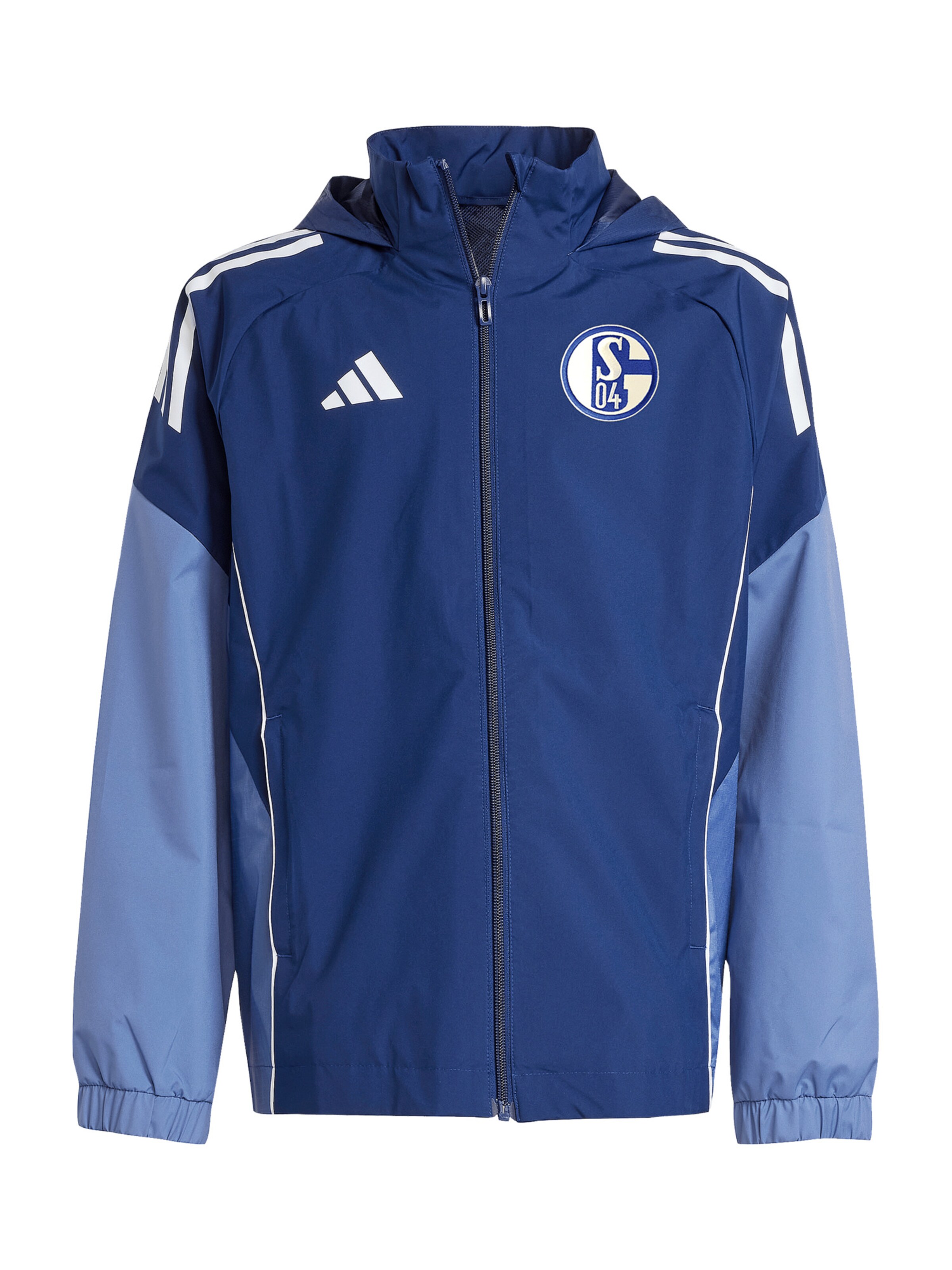 ADIDAS PERFORMANCE Športna jakna 'FC Schalke 04' | modra barva: sprednja stran