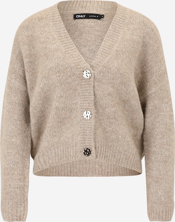 Only Petite Плетена жилетка 'ONLZOEY' в кафяво: отпред
