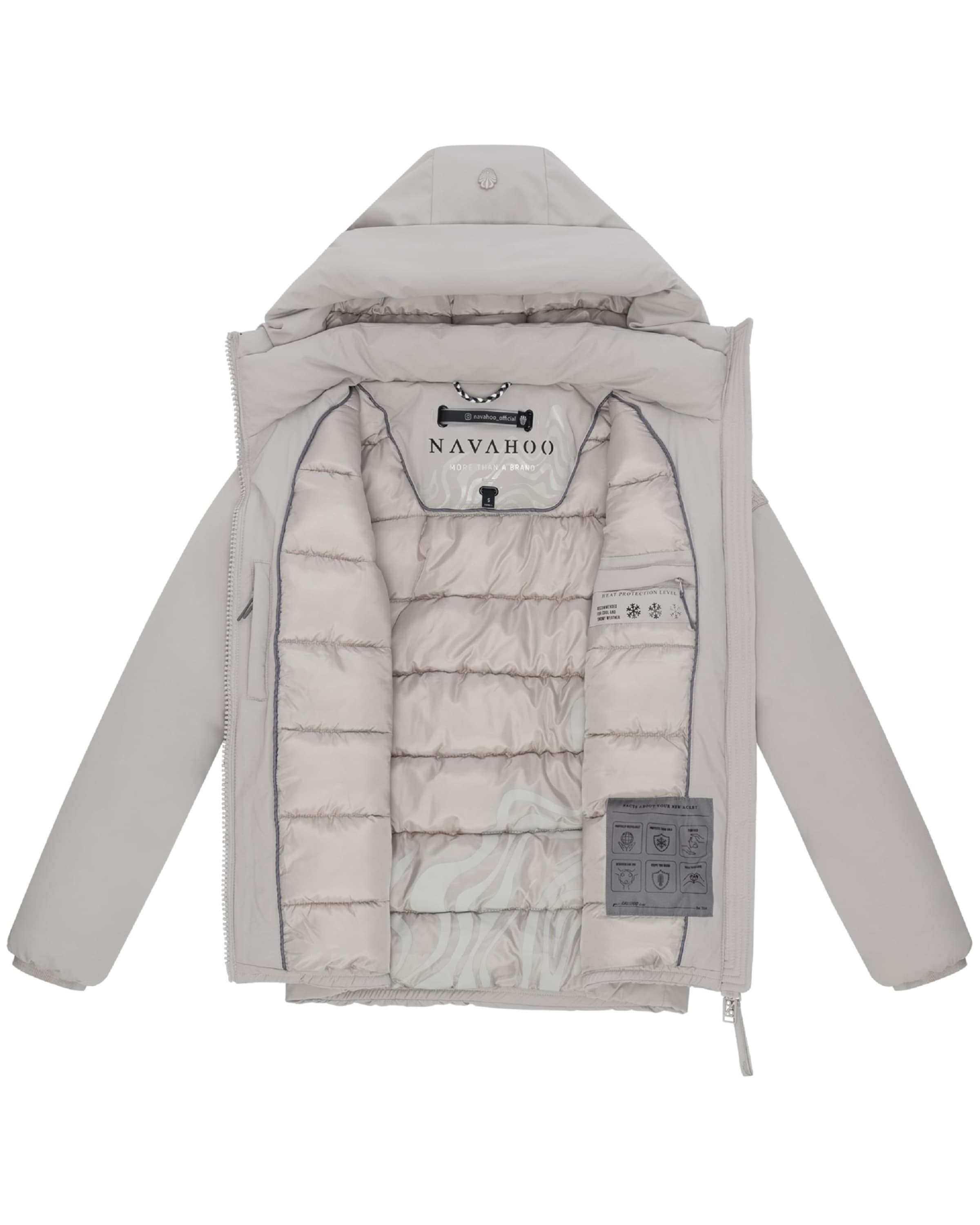 NAVAHOO Vinterjakke 'Blütenlicht 14' i beige