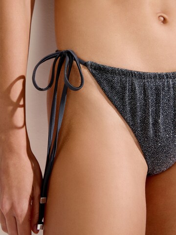 CALZEDONIA Bikini Bottoms 'Silver Glitter' in Grey