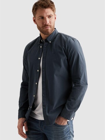PME Legend Button Up Shirt 'American Classic shirt in poplin with stretch' in Blue: front