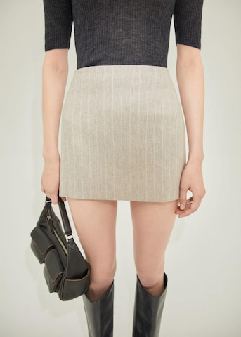 MANGO Skirt 'Diplo' in Beige: front
