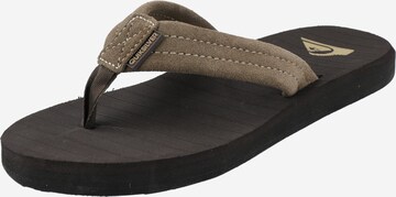 QUIKSILVER T-Bar Sandals 'CARVER' in Brown: front