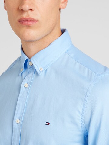 TOMMY HILFIGER Slim Fit Hemd 'Flex' in Blau