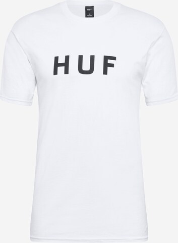 HUF Shirt 'Essentials' in Wit: voorkant