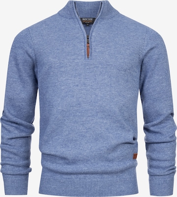 INDICODE JEANS Trui 'INMargous' in Blauw: voorkant