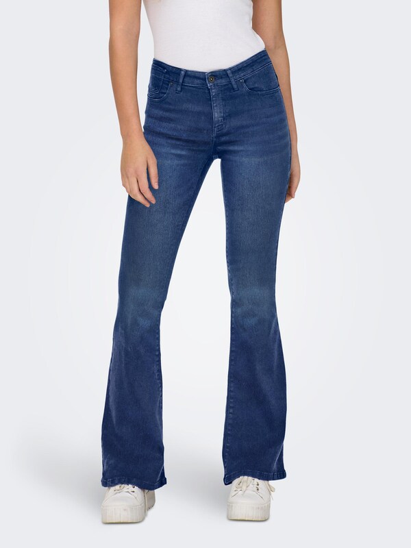 ONLY Flared Jeans 'Reese' in Blue Denim