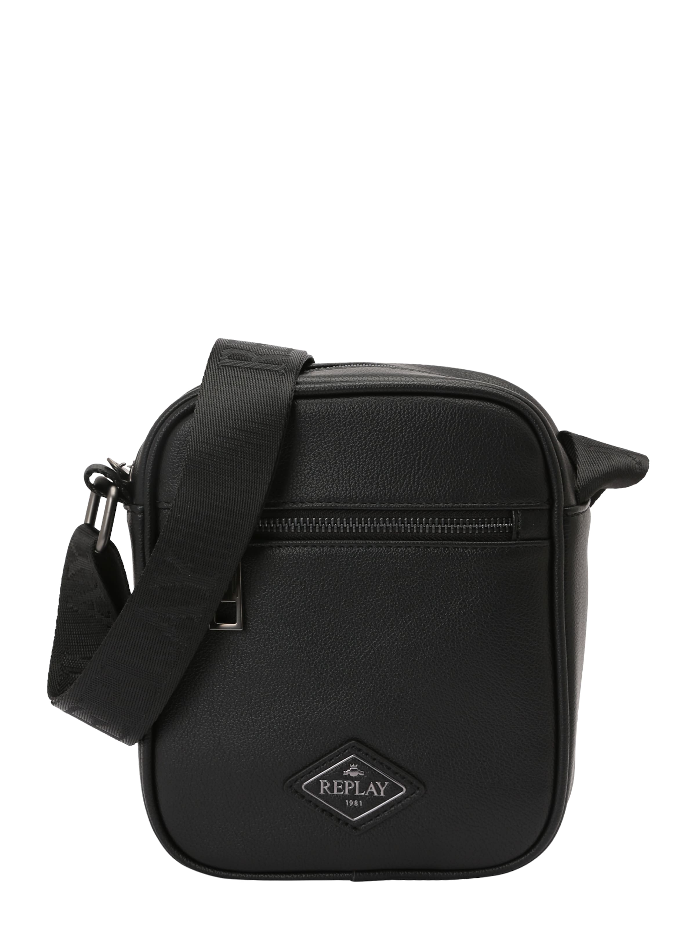 REPLAY Õlakott, värv must: eest vaates