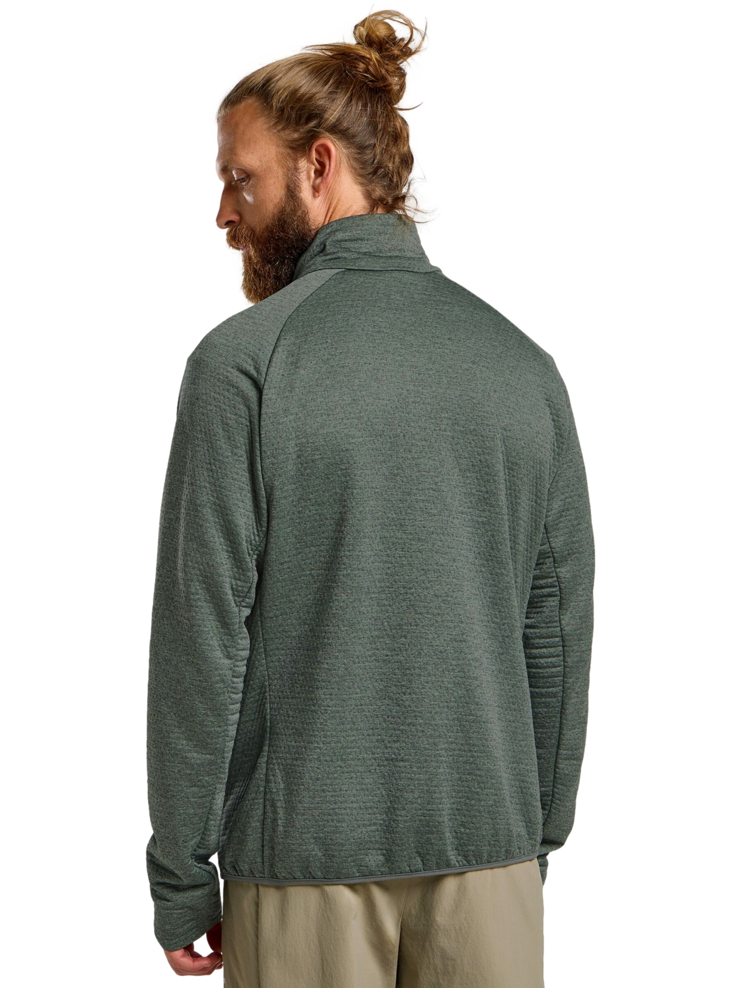 JACK WOLFSKIN Athletic fleece jacket 'Taiga' in Green