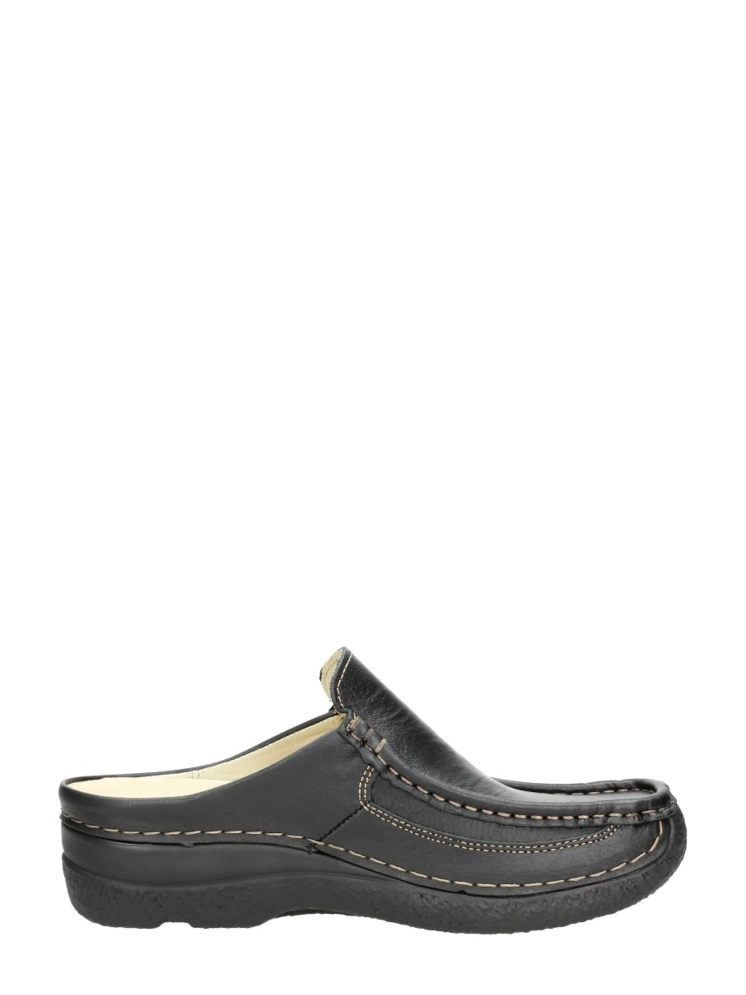 Wolky Huisschoenen 'Roll Slide' in Zwart