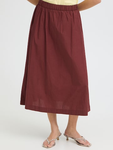 ICHI Skirt 'IHLELAYA' in Red: front
