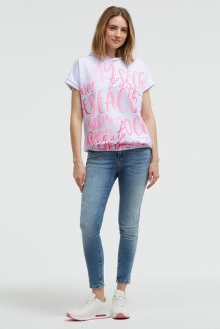 Soccx Hoodie mit All Over Print in Weiß