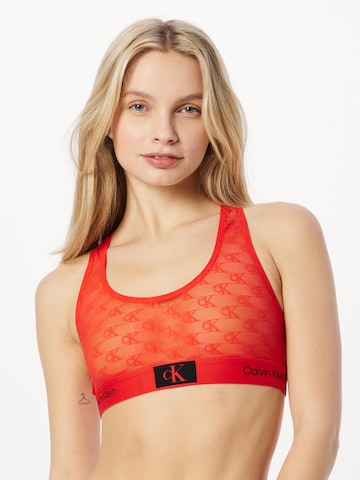 Bustier Soutien-gorge Calvin Klein Underwear en rouge : devant