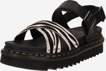 Dr. Martens - Sandalias con hebilla 'Voss II' en negro: frente