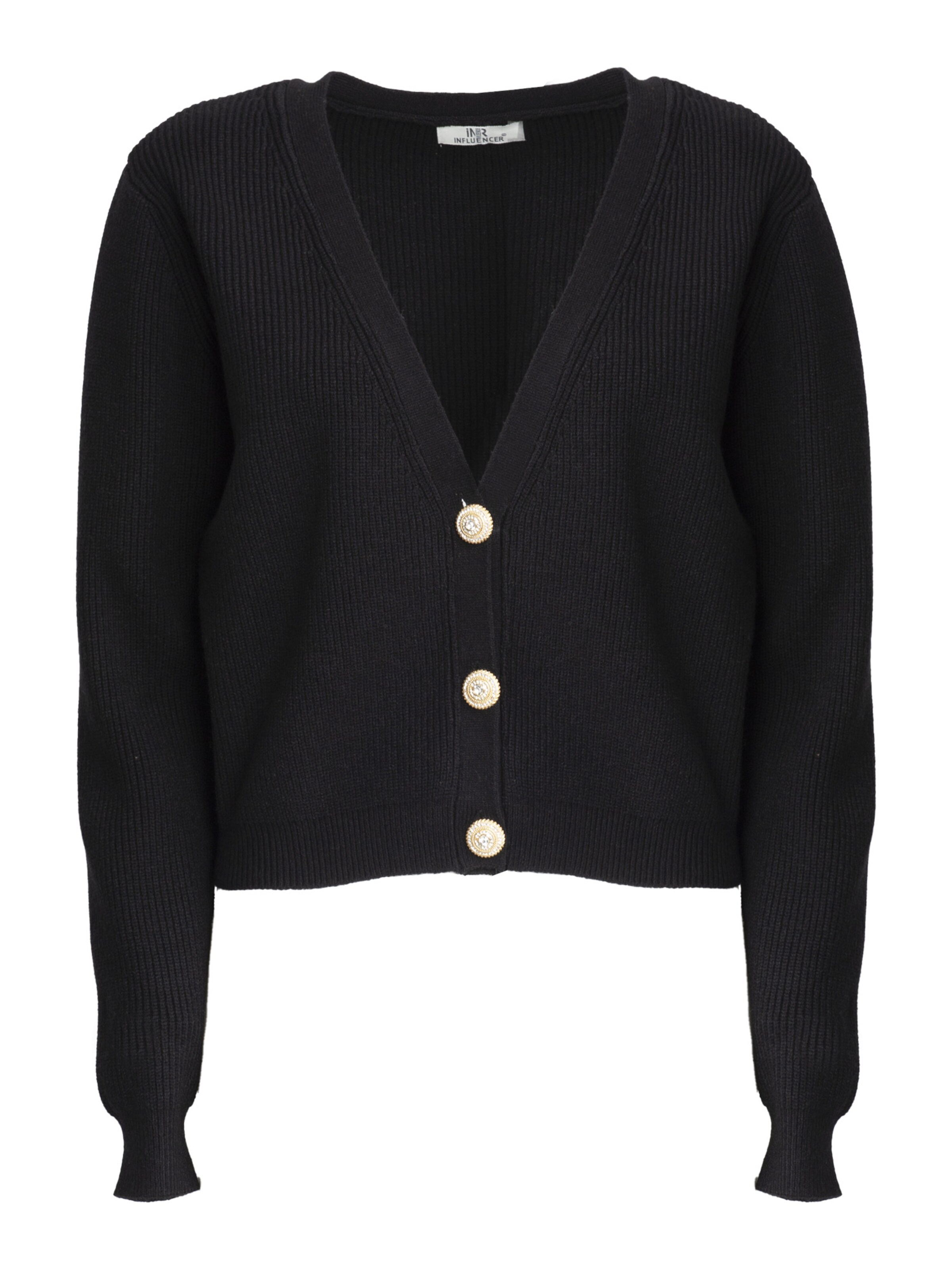 Influencer Knit cardigan in Black: front