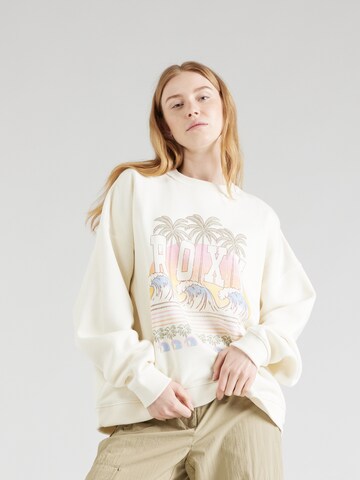 ROXY Sweatshirt 'LNUPOVRSZCRWF' in Beige: predná strana