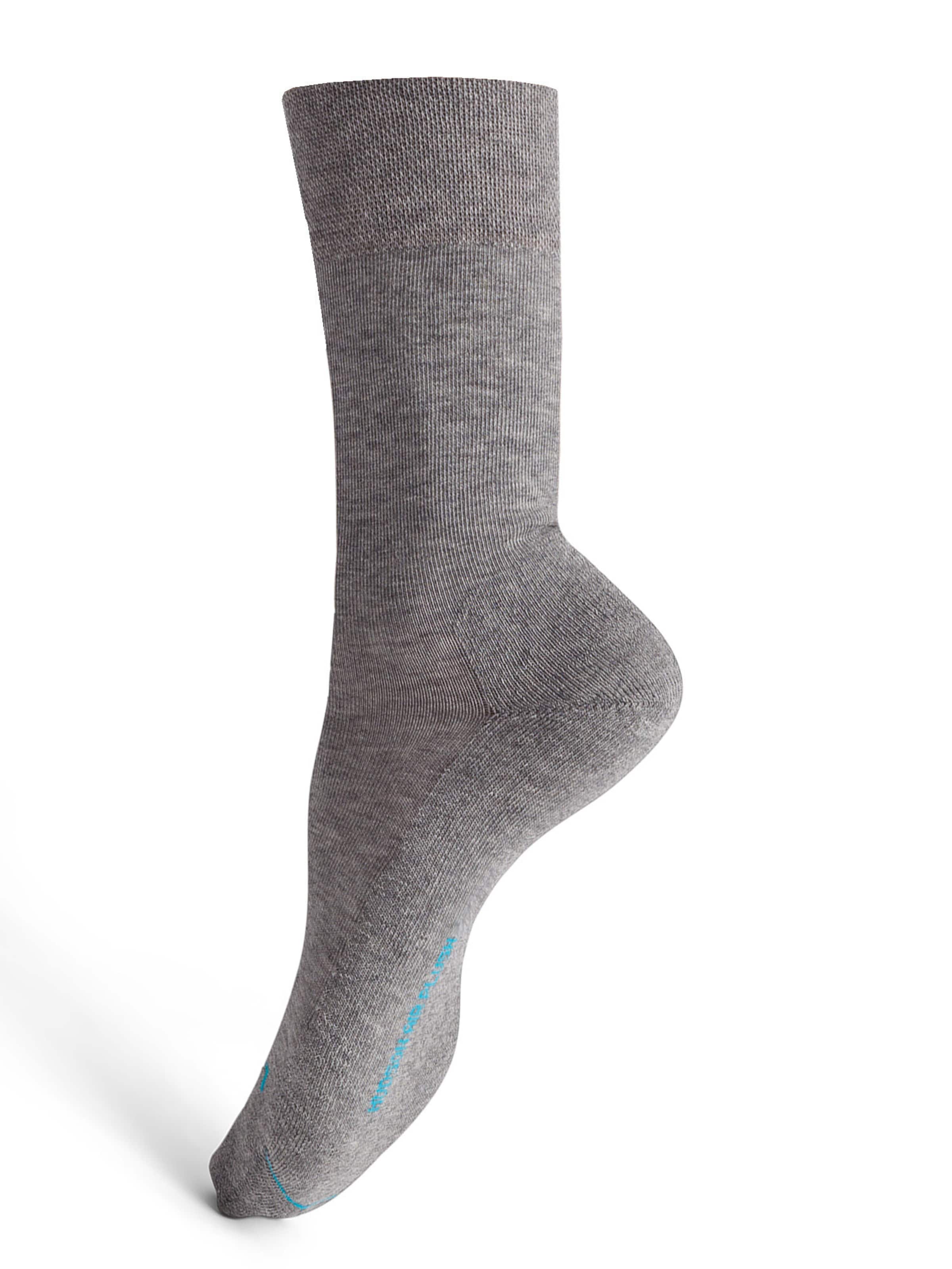 Hudson Socken 'Air Plush' in Grau: Vorderseite