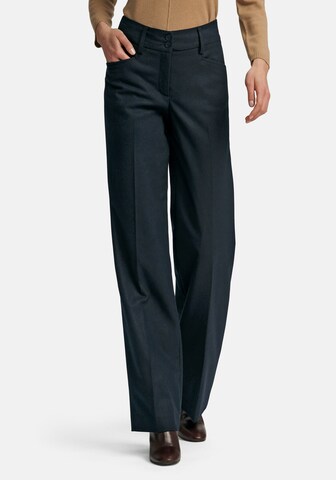 Peter Hahn Wide leg Broek in Blauw: voorkant