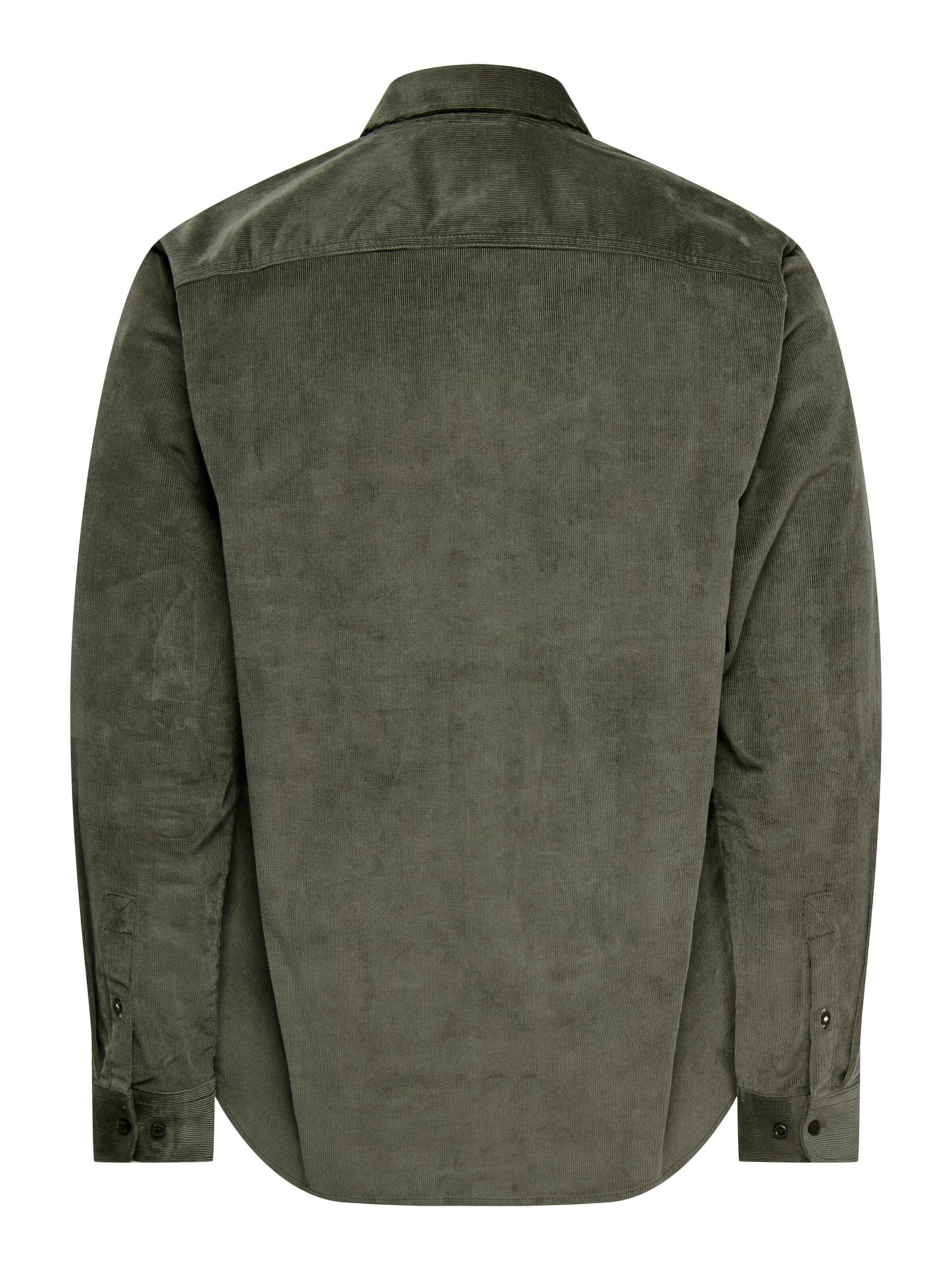 Only & Sons Comfort fit Button Up Shirt 'Michael' in Green