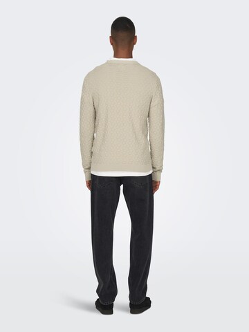 Only & Sons - Pullover 'Kalle' em cinzento