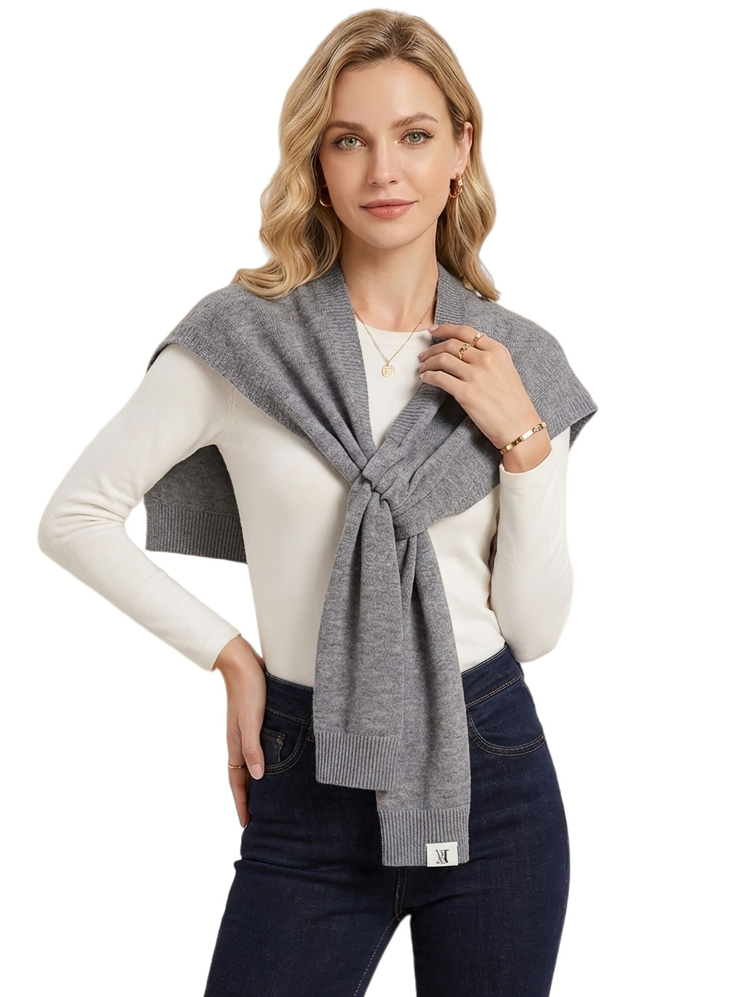 Magicshe Scarf 'Strickschal' in Grey