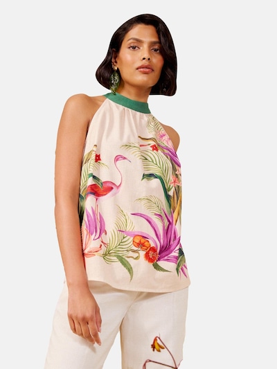 Top in XS love & roses di colore avorio / verde / lilla / rosa, Visualizzazione prodotti