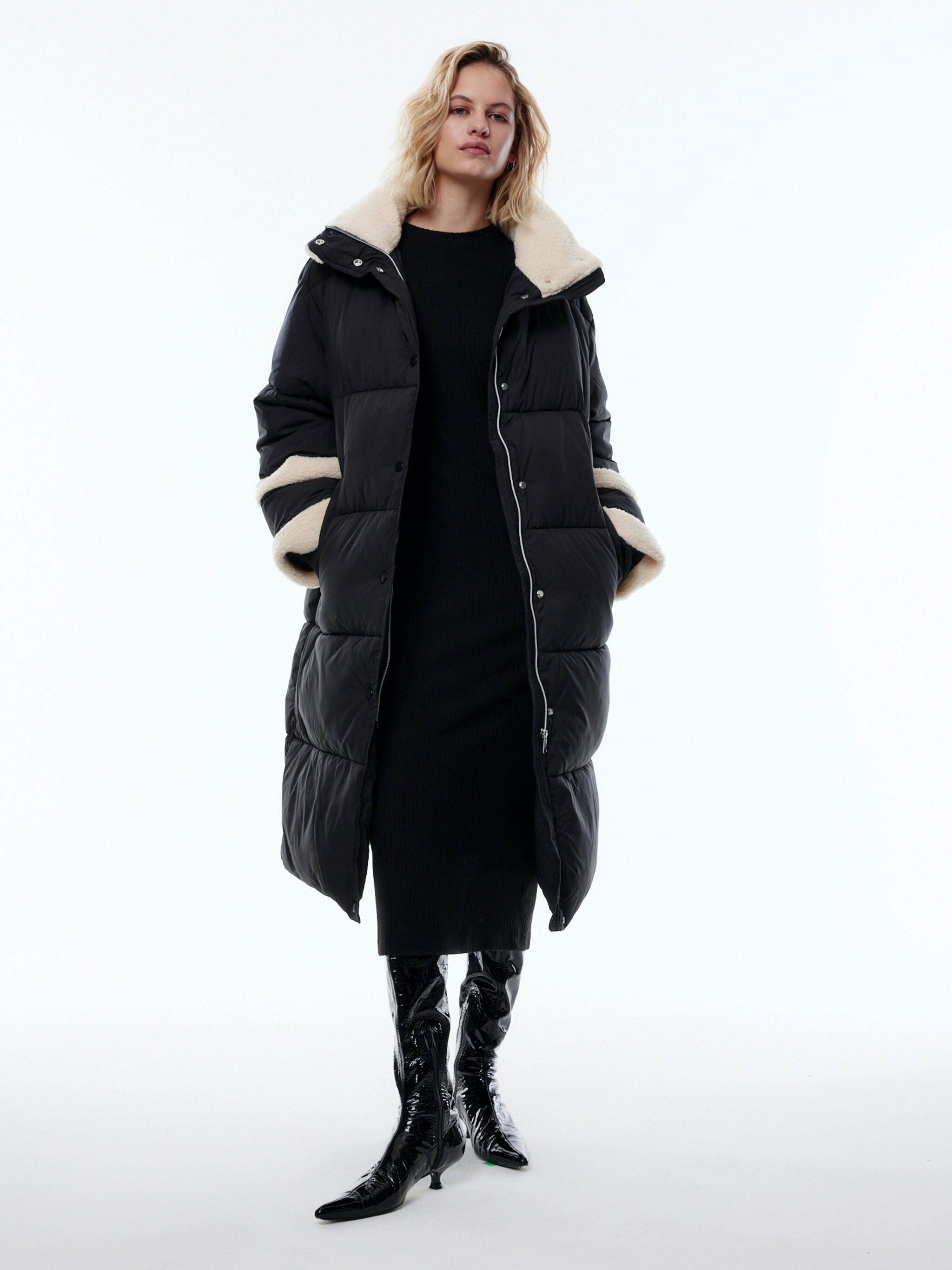 EDITED Producten Wintermantel 'Oda' Zwart