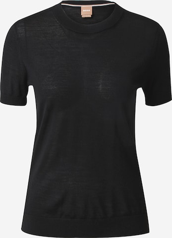 BOSS Svetr 'Falyssiasi' – černá: přední strana