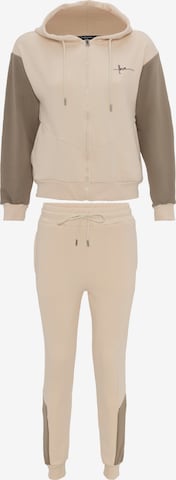 Tom Barron Trainingsanzug in Beige: predná strana