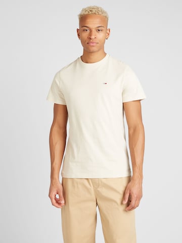 Tommy Jeans - Ajuste regular Camiseta en beige: frente