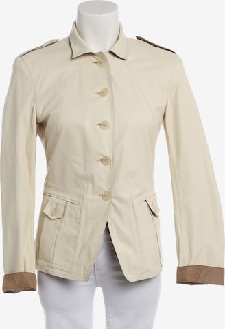 JIL SANDER Lederjacke / Ledermantel M in Weiß: Vorderseite