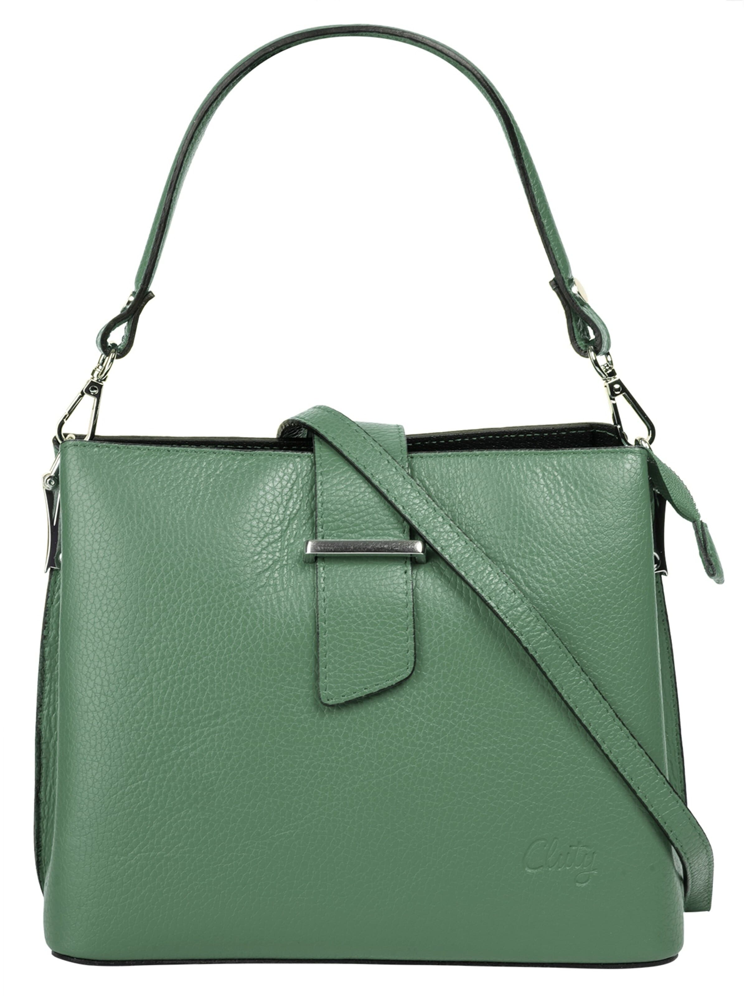 Cluty Handbag in Green: front
