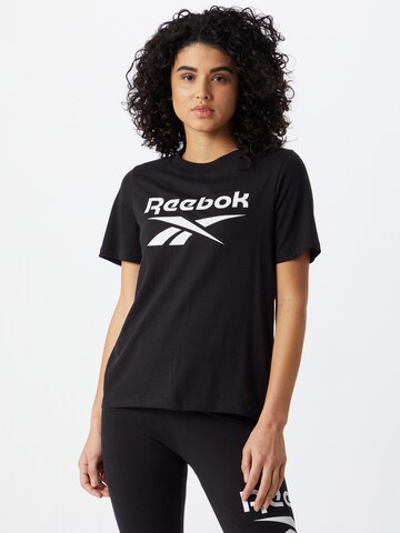 T-shirt Reebok en noir : devant