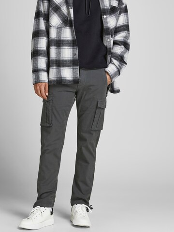 JACK & JONES Loosefit Cargohose in Grau: predná strana