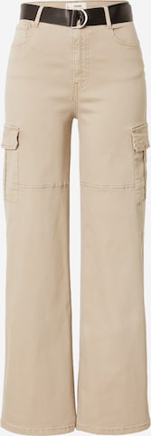 Regular Pantalon cargo Tally Weijl en beige : devant